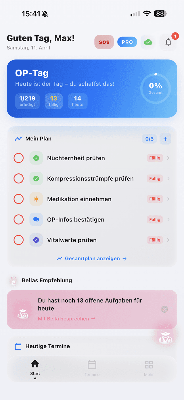 Operationsbegleiter App Vorschau